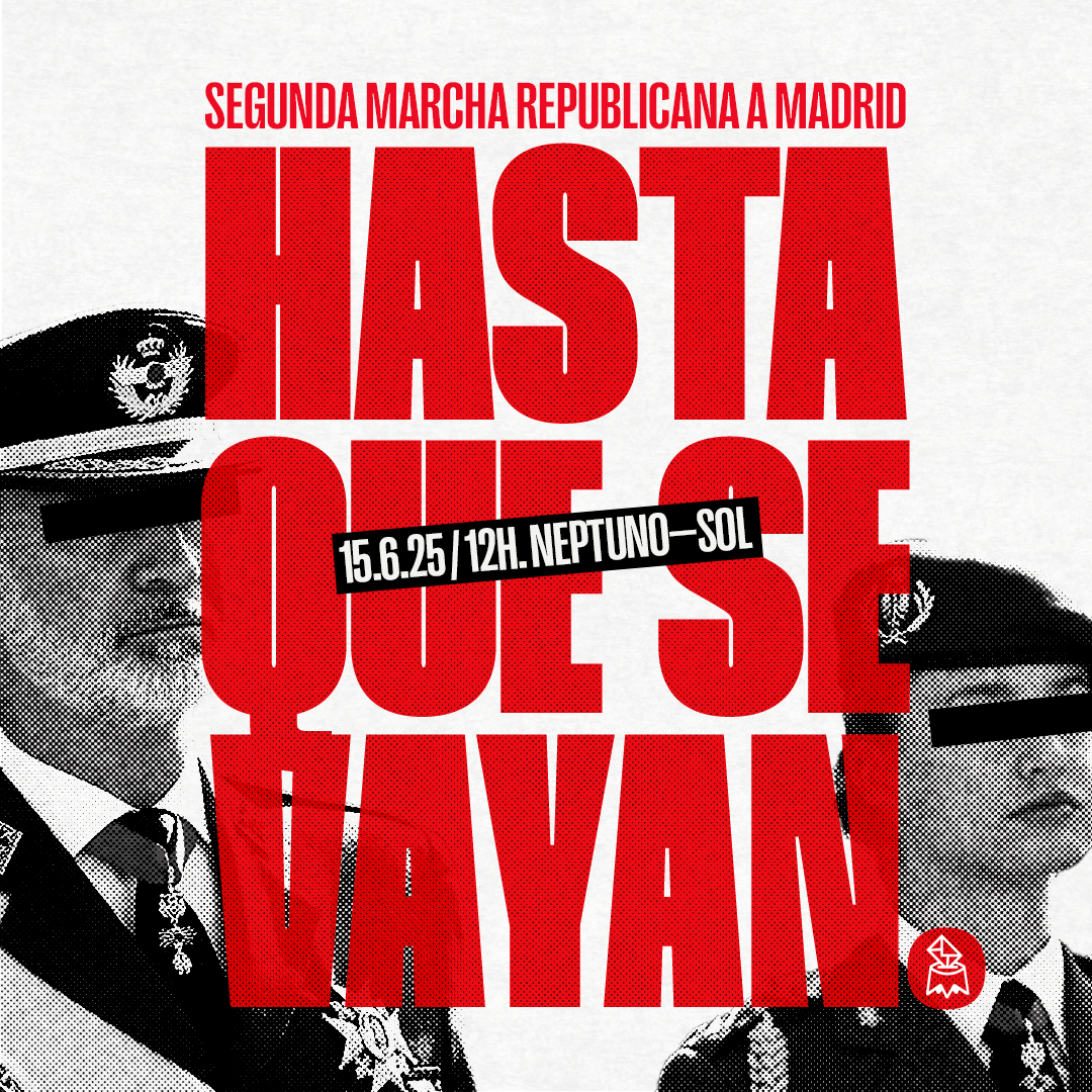 Cartel de la marcha republicana del 15 de junio en Madrid