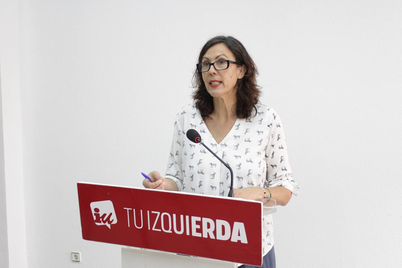 Eva García Sempere durante la rueda de prensa de hoy.