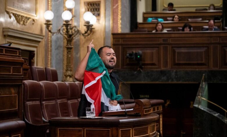 Nahuel González durante una intervención en el Pleno del Congreso de la semana pasada