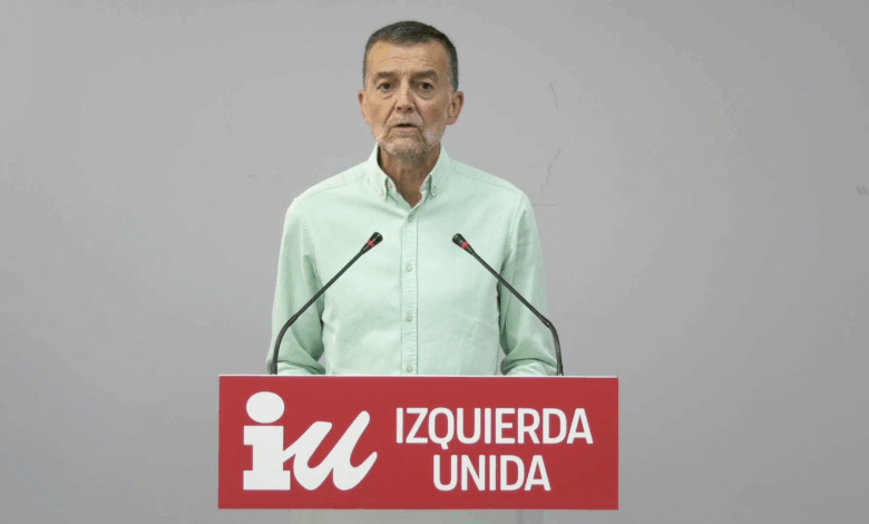 Antonio Maíllo durante su intervención ante la Coordinadora Federal de IU que se celebra hoy