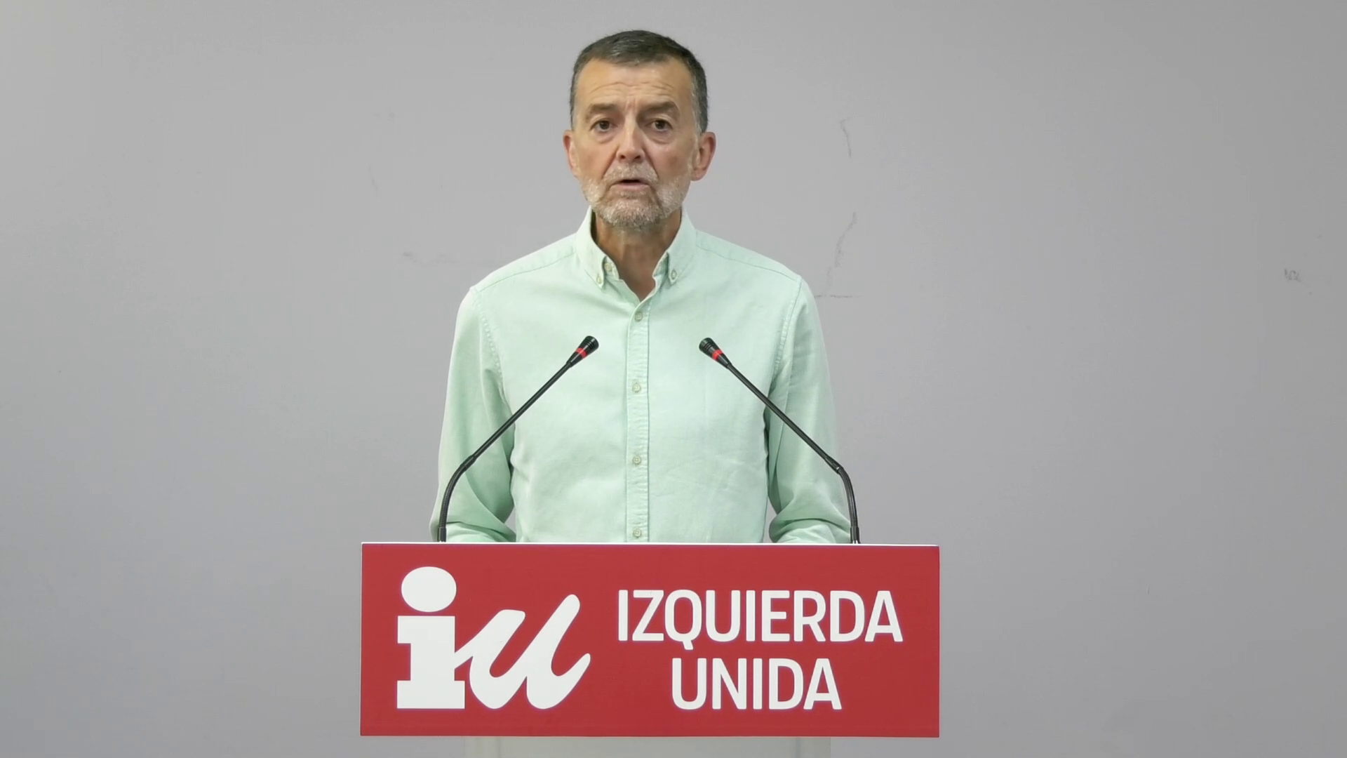 Antonio Maíllo durante su intervención ante la Coordinadora Federal de IU que se celebra hoy