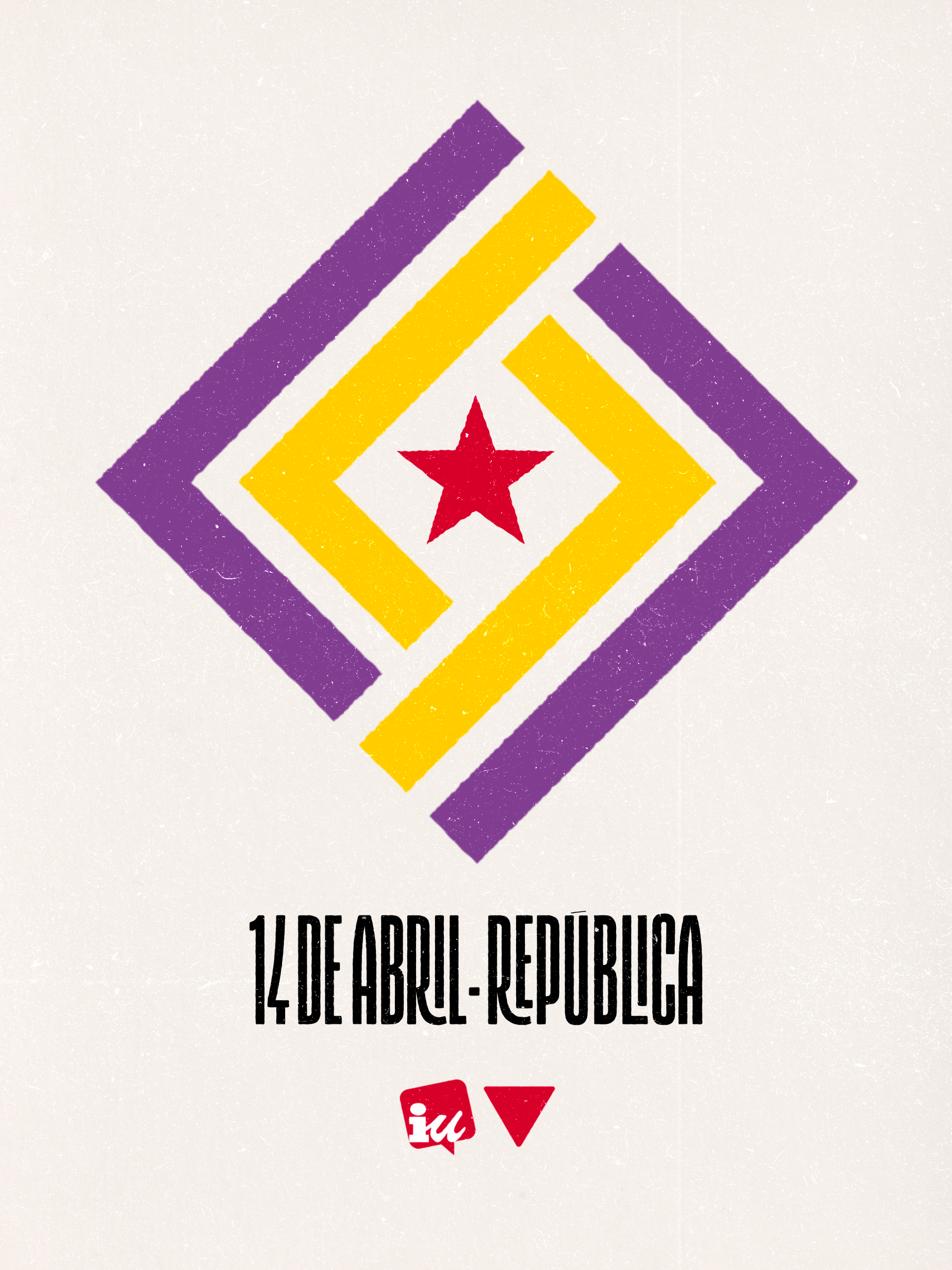 Cartel de Izquierda Unida por el Día de la República, 14 de abril de 2026.