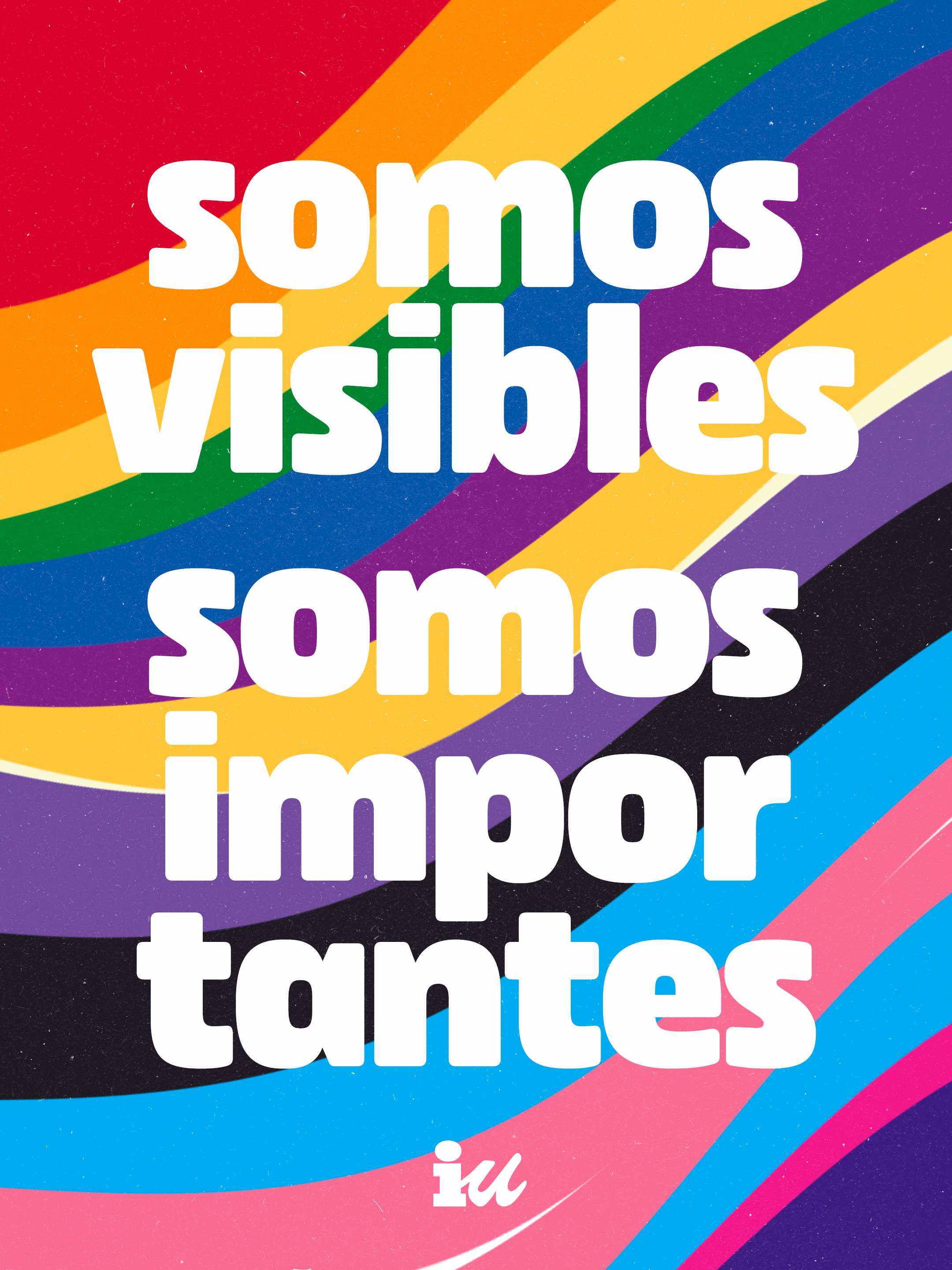 Somos visibles, somos importantes. Cartel de Izquierda Unida por el Orgullo LGTBIQA+ 2026.