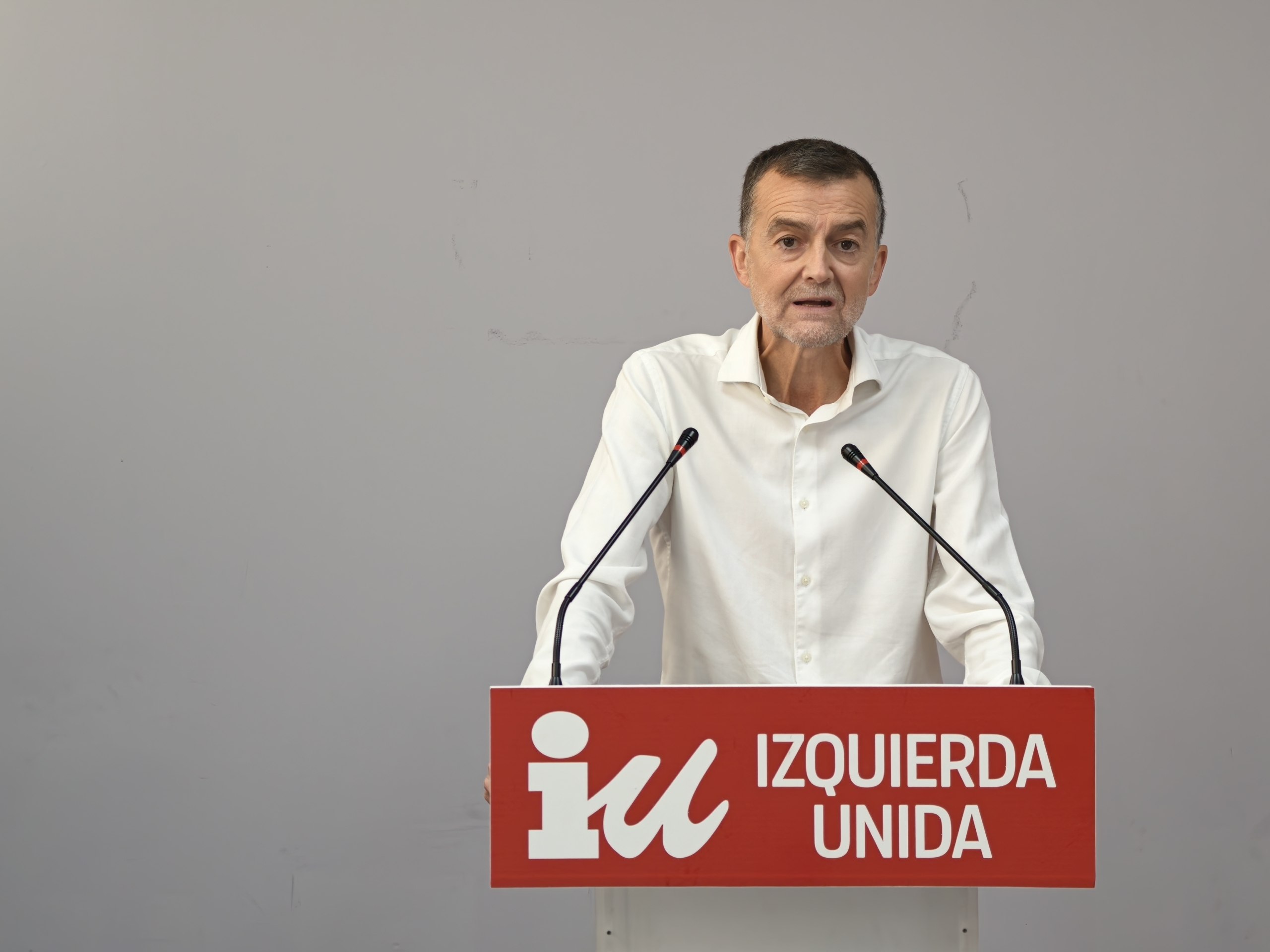 Antonio Maíllo durante la presentación esta mañana de su Informe Político ante la Coordinadora Federal de IU